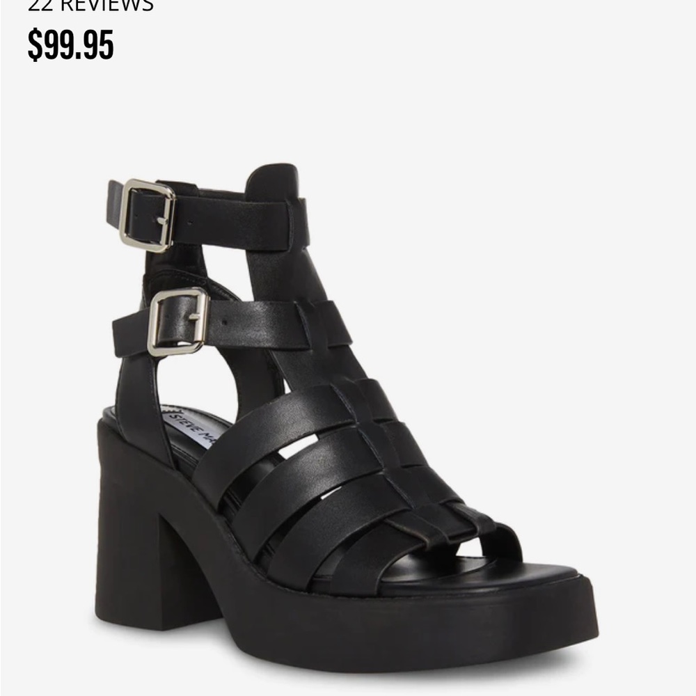 SUMMER Genuine Leather Black Gladiator Sandal